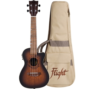 FLIGHT DUC380 CEQ AMBER Ukulele koncertowe z pokrowcem