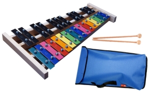 DZWONKI KOLOROWE CHROMATYCZNE 27-TONOWE MAT-MAX  + POKROWIEC NIEBIESKI