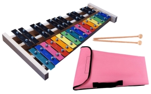 DZWONKI KOLOROWE CHROMATYCZNE 27-TONOWE MAT-MAX  + POKROWIEC RÓŻOWY