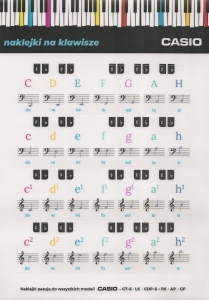 CASIO NAKLEJKI SERIA: CT-X, LK, CDP-S,  PX,  AP,  CT-S,  GP