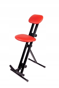 TIETZ & TIETZ T6 R Hoker krzesło stołek dla gitarzysty klawiszowca czerwone
