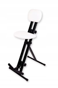 TIETZ & TIETZ T6W Hoker krzesło stołek dla gitarzysty klawiszowca białe