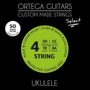 ORTEGA UKSBK-SO Struny czarne do ukulele sopranowego