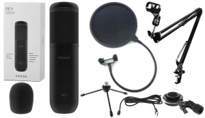 NOVOX NC-1 USB-C Mikrofon pojemnościowy + POP FILTR + RAMIĘ