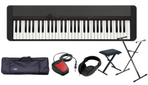 CASIO CT-S1 61 BK + SET 14 Pianino cyfrowe czarne 61 klawiszy