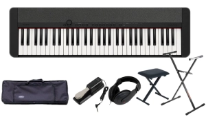 CASIO CT-S1 61 BK + SET 15 Pianino cyfrowe czarne 61 klawiszy