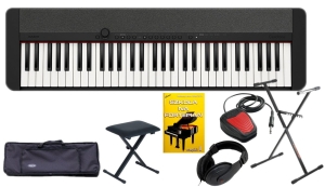 CASIO CT-S1 61 BK + SET 20 Pianino cyfrowe czarne 61 klawiszy