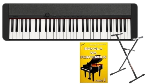 CASIO CT-S1 61 BK Pianino cyfrowe czarne 61 klawiszy + statyw + szkoła