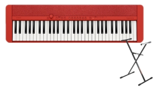 CASIO CT-S1 61 RD Pianino cyfrowe czerwone 61 klawiszy + statyw