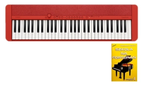 CASIO CT-S1 61 RD Pianino cyfrowe czerwone 61 klawiszy + szkoła