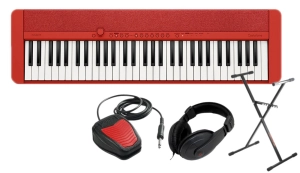 CASIO CT-S1 61 RD + SET 05 Pianino cyfrowe czerwone 61 klawiszy