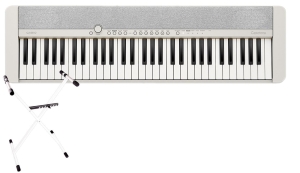 CASIO CT-S1 61 WE Pianino cyfrowe białe 61 klawiszy + statyw
