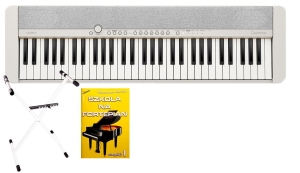CASIO CT-S1 61 WE Pianino cyfrowe białe 61 klawiszy + statyw + szkoła