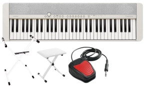 CASIO CT-S1 61 WE + SET 03 Pianino cyfrowe białe 61 klawiszy