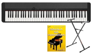 CASIO CT-S1 76 BK Pianino cyfrowe czarne 76 klawiszy + statyw + szkoła