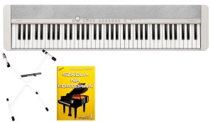 CASIO CT-S1 76 WE Pianino cyfrowe białe 76 klawiszy + statyw + szkoła