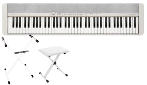 CASIO CT-S1 76 WE + SET01 Pianino cyfrowe białe 76 klawiszy
