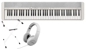 CASIO CT-S1 76 WE + SET02 Pianino cyfrowe białe 76 klawiszy