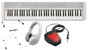 CASIO CT-S1 76 WE + SET05 Pianino cyfrowe białe 76 klawiszy