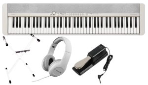 CASIO CT-S1 76 WE + SET06 Pianino cyfrowe białe 76 klawiszy