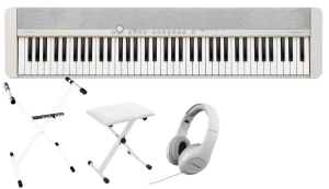 CASIO CT-S1 76 WE + SET07 Pianino cyfrowe białe 76 klawiszy