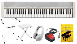CASIO CT-S1 76 WE + SET16 Pianino cyfrowe białe 76 klawiszy