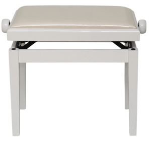 AMBRA PB9A ŁAWA DO PIANINA Biała w połysku