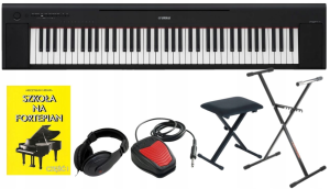 YAMAHA PIAGGERO NP-35B Pianino cyfrowe czarne 76 klawiszy set 3