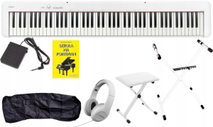 CASIO CDP-S110 WE Pianino cyfrowe białe 88 klawiszy set 4
