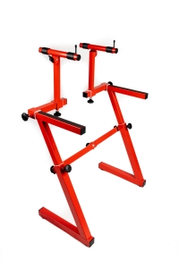 TIETZ&TIETZ Statyw stojak klawiszowy typ Z czerwony + dostawka czerwona