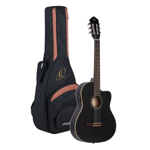 ORTEGA RCE125SN BK Gitara elektroklasyczna + pokrowiec