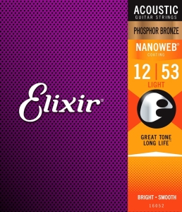 ELIXIR NANOWEB PHOSPHOR  BRONZE LIGHT 12-53